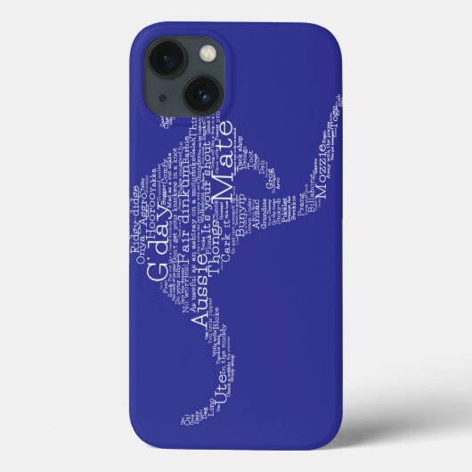 オーストラリアの俗語で作られたカンガルー Case-Mate iPhoneケース (裏面)