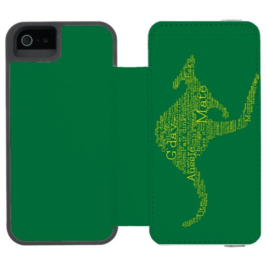 オーストラリアの俗語で作られたカンガルー INCIPIO iPhoneウォレットケース (フォリオ Open)