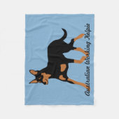 オーストラリアの働くケルピー フリースブランケット (正面)