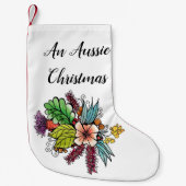 オーストラリアの先住民の水彩画の芸術のクリスマスの貯蔵 スモールクリスマスストッキング (正面)