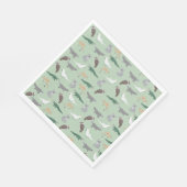 オーストラリアの先住民動物ユーカリ緑のパターン スタンダードランチョンナプキン (角)