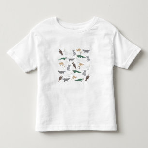 オーストラリアの先住民動物ユーカリ緑のパターン トドラーTシャツ