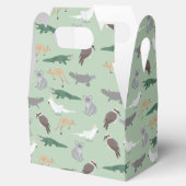 オーストラリアの先住民動物ユーカリ緑のパターン フェイバーボックス (オープン)