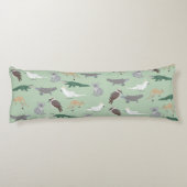 オーストラリアの先住民動物ユーカリ緑のパターン ボディピロー (裏面)