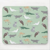 オーストラリアの先住民動物ユーカリ緑のパターン マウスパッド (正面)