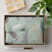 オーストラリアの先住民動物ユーカリ緑のパターン 薄葉紙 (ギフト)