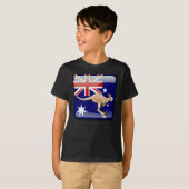 オーストラリアの光沢のある旗 Tシャツ (正面フル)