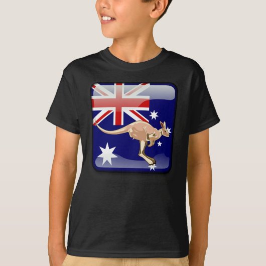オーストラリアの光沢のある旗 Tシャツ (正面)