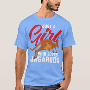 オーストラリアの動物で、カンガルーを愛する女の子 Tシャツ