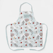 オーストラリアの動物のかわいいパーソナライズされた水色 エプロン (正面)