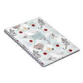 オーストラリアの動物のかわいいパーソナライズされた水色 ノートブック (右側)