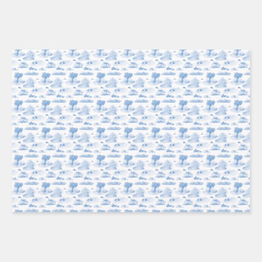 オーストラリアの動物のキツネ ラッピングペーパーシート (正面)