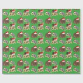 オーストラリアの動物のクリスマス ラッピングペーパー (フラット)