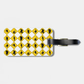 オーストラリアの動物の交通標識のチェッカーボードパターン ラゲッジタグ (裏面横)