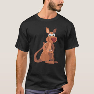 オーストラリアの動物の子供カンガルーのママと赤ちゃんのバッグ Tシャツ