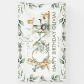 オーストラリアの動物の最初の誕生日ウェルカムバックドロップ 横断幕 (縦)