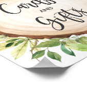 オーストラリアの動物の緑のカードとギフトサイン ポスター (角)