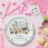 オーストラリアの動物の葉のユーカリの赤ちゃんシャワー ペーパープレート (パーティー)
