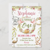 オーストラリアの動物の誕生日パーティーへの招待 招待状 (正面)