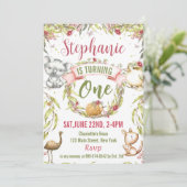 オーストラリアの動物の誕生日パーティーへの招待 招待状 (スタンド正面)