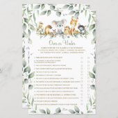 オーストラリアの動物の赤ん坊がゲームの上または下でシャワー (正面/裏面)