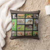 オーストラリアの動物の14枚のモザイク写真 クッション (ブランケット)