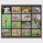 オーストラリアの動物の14枚のモザイク写真 ラッピングペーパー (フラット)
