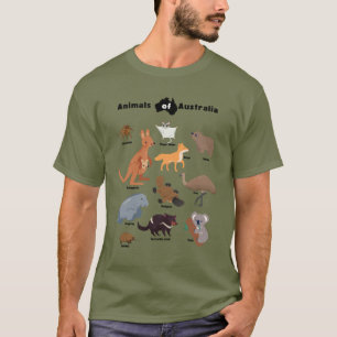 オーストラリアの動物オーストラリアの野生動物Tシャツ Tシャツ