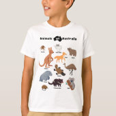 オーストラリアの動物オーストラリアの野生動物Tシャツ Tシャツ (正面)