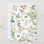 オーストラリアの動物コアラ・フローラ・ベビーシャワーガール 招待状 (裏面)