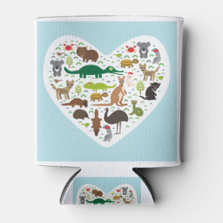 オーストラリアの動物ハート 缶クーラー