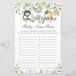 オーストラリアの動物ベビー名レースベビーシャワーゲーム