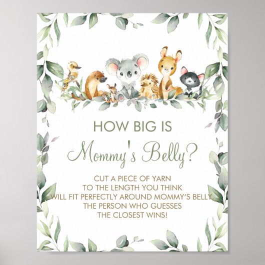 オーストラリアの動物ママのベリーゲームの大きさ ポスター (正面)