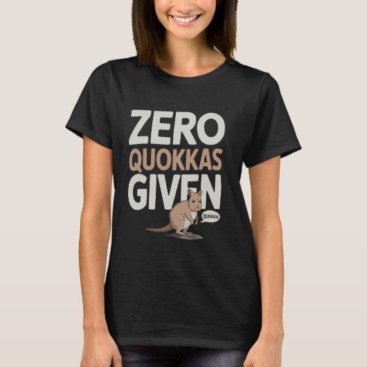 オーストラリアの動物ワラビー青海野生動物Quokka L Tシャツ (正面)
