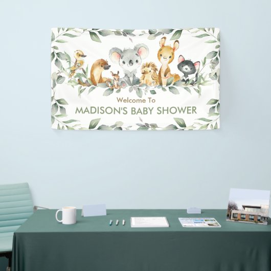 オーストラリアの動物誕生日ベビー歓迎の背景 横断幕 (トレードショー)