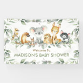 オーストラリアの動物誕生日ベビー歓迎の背景 横断幕 (横)