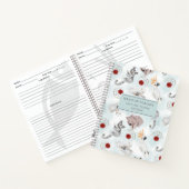 オーストラリアの動物 かわいいレシピブック 個人名入り ノートブック (内部)