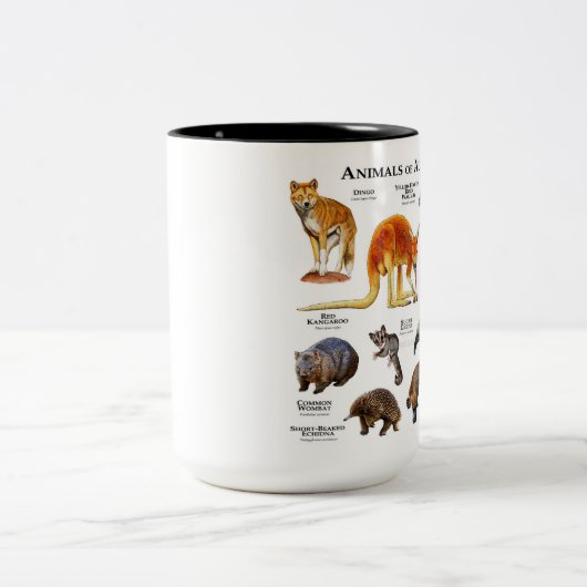 オーストラリアの動物 ツートーンマグカップ (中央)