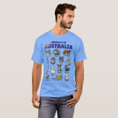 オーストラリアの動物 教育 オーストラリアの動物たち Tシャツ (正面フル)