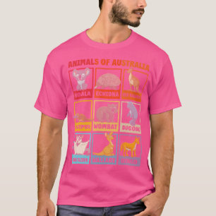 オーストラリアの動物Koala Dugong Woumbat Dingo Kan Tシャツ