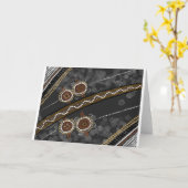 オーストラリアの原生の芸術-無くなった種族 カード (黄色い花)