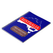 オーストラリアの国のアウトラインのフラグの色の注モダン意 ノートブック (左側)