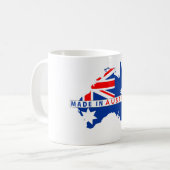 オーストラリアの国の地図の旗プロダクトラベルで作られる コーヒーマグカップ (正面左)