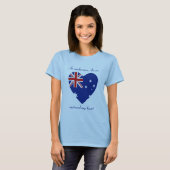 オーストラリアの国旗スウィートハートTシャツ Tシャツ (正面フル)