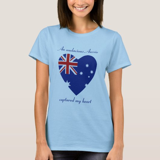 オーストラリアの国旗スウィートハートTシャツ Tシャツ (正面)