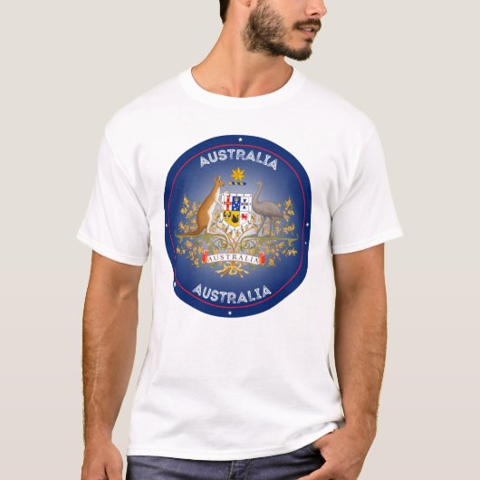 オーストラリアの国章 サークル Tシャツ (正面)