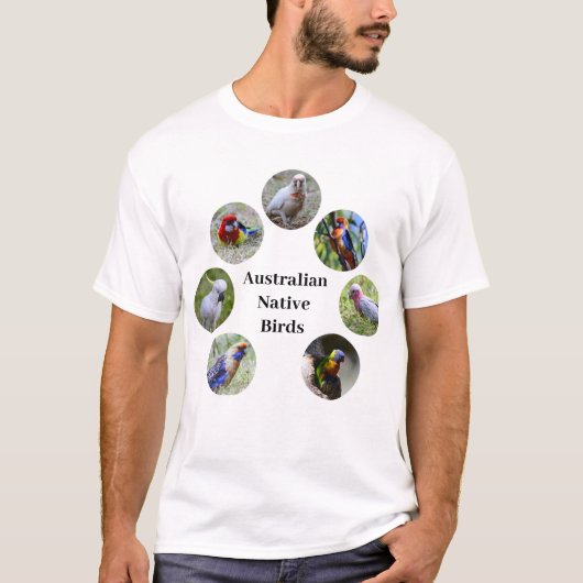 オーストラリアの在来鳥 - メンズTシャツ Tシャツ (正面)