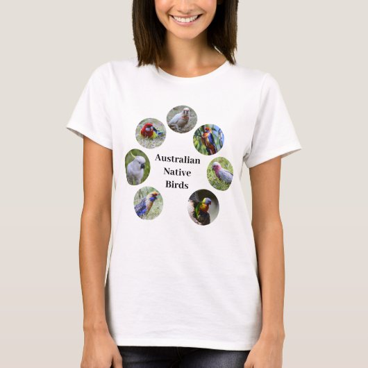 オーストラリアの在来鳥 - 女性用Tシャツ Tシャツ (正面)