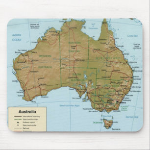 オーストラリアの地図のマウスパッド マウスパッド