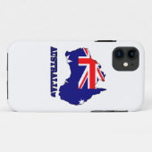 オーストラリアの地図の旗 Case-Mate iPhoneケース (裏面(横))